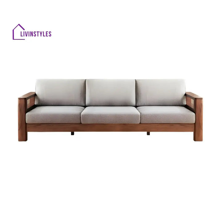 Chhavi Solid Wood L Shaped Sofa Set for Living Room