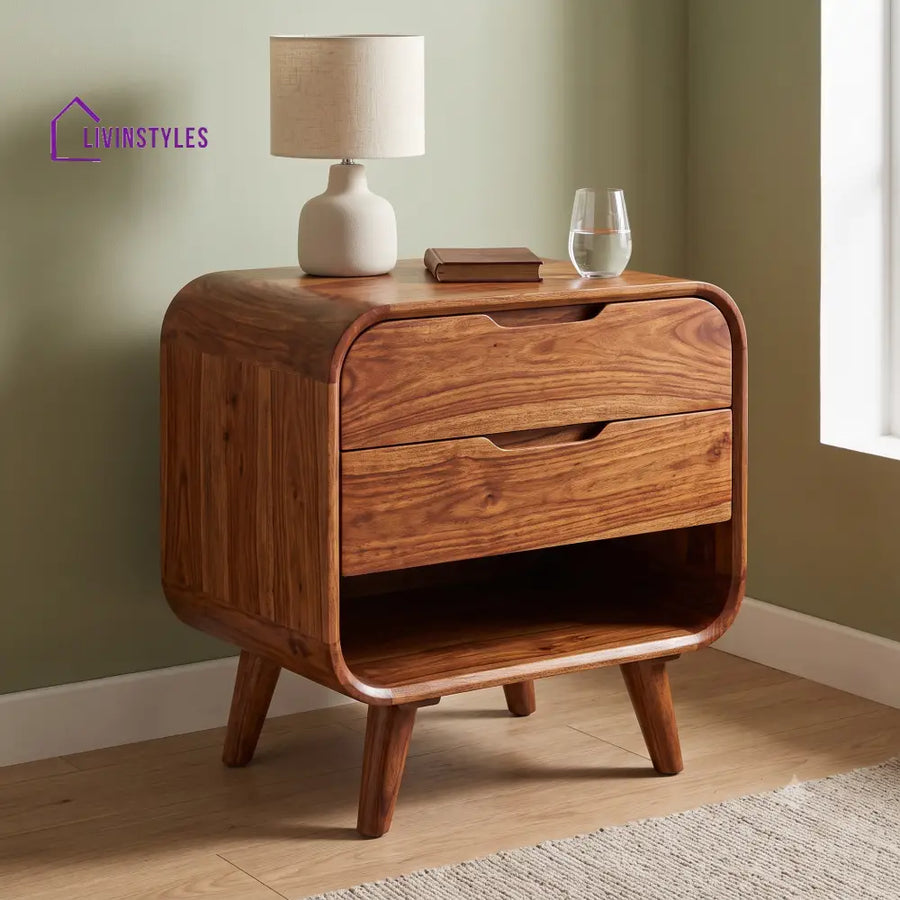 Chiamaka Premium Wooden Bedside Table | Side Table for Bedroom