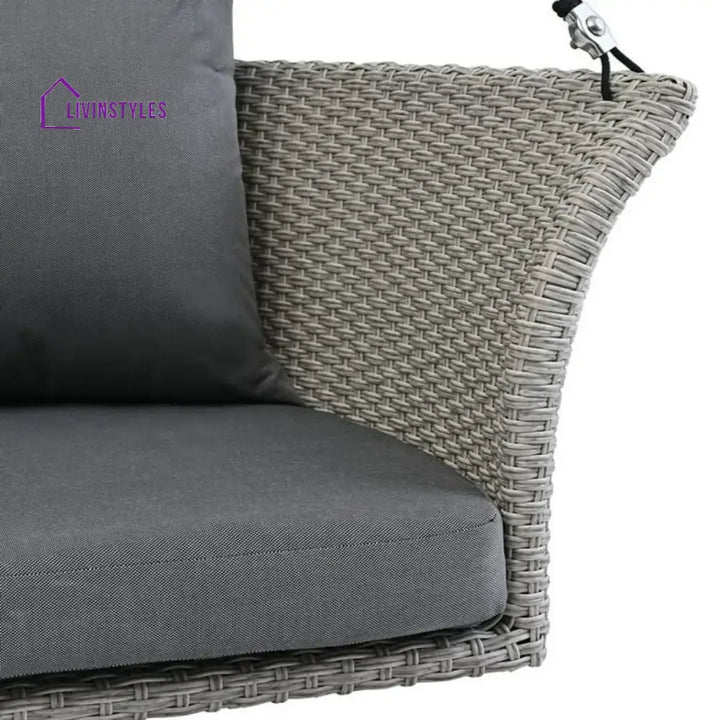 Chidinma Outdoor Rattan Wicker Hanging Swing Chair with Cushion - Swing