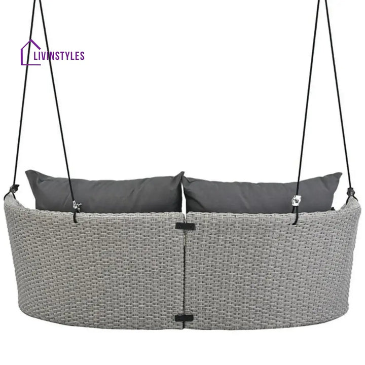 Chidinma Outdoor Rattan Wicker Hanging Swing Chair with Cushion - Swing