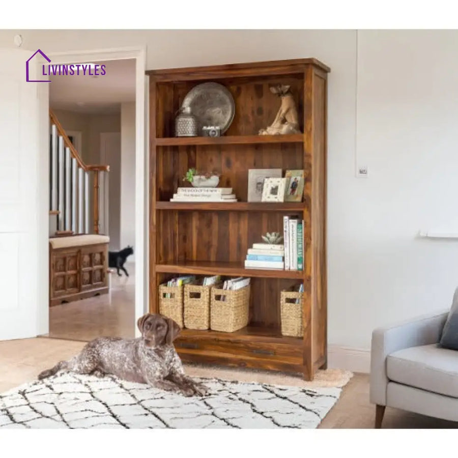 Chirag Bookshelf Large Full-Size Honey Finish