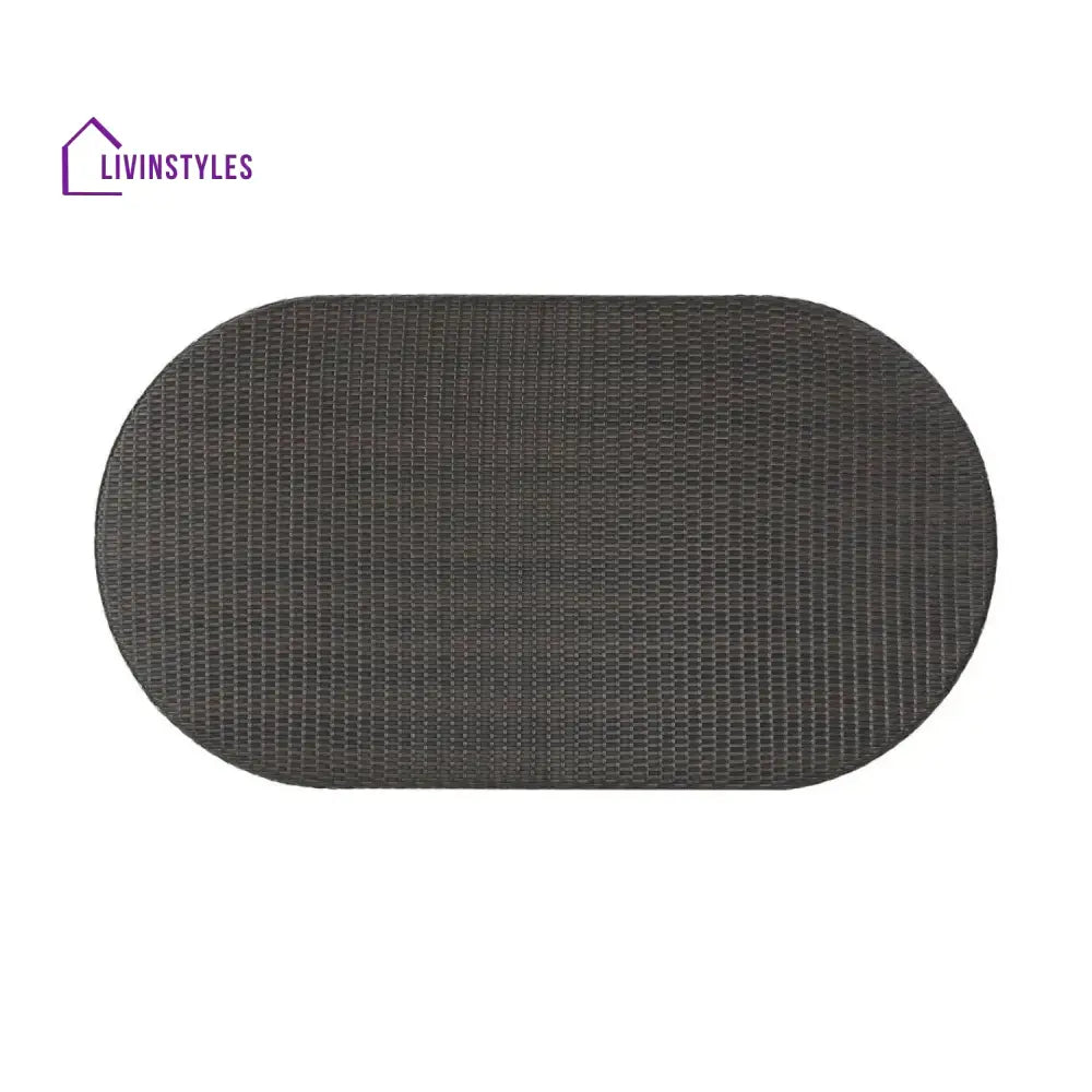 Chitra Outdoor All-Weather Rattan Wicker Round Coffee Table (Dark Brown) - Table