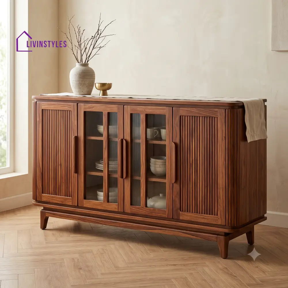 Chitra Premium Sheesham Wood Sideboard and Cabinet for Living Room