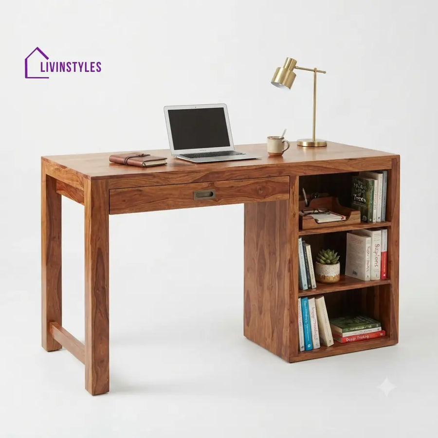 Chitra Sheesham Wood Study Table for Home | Wooden Study Table