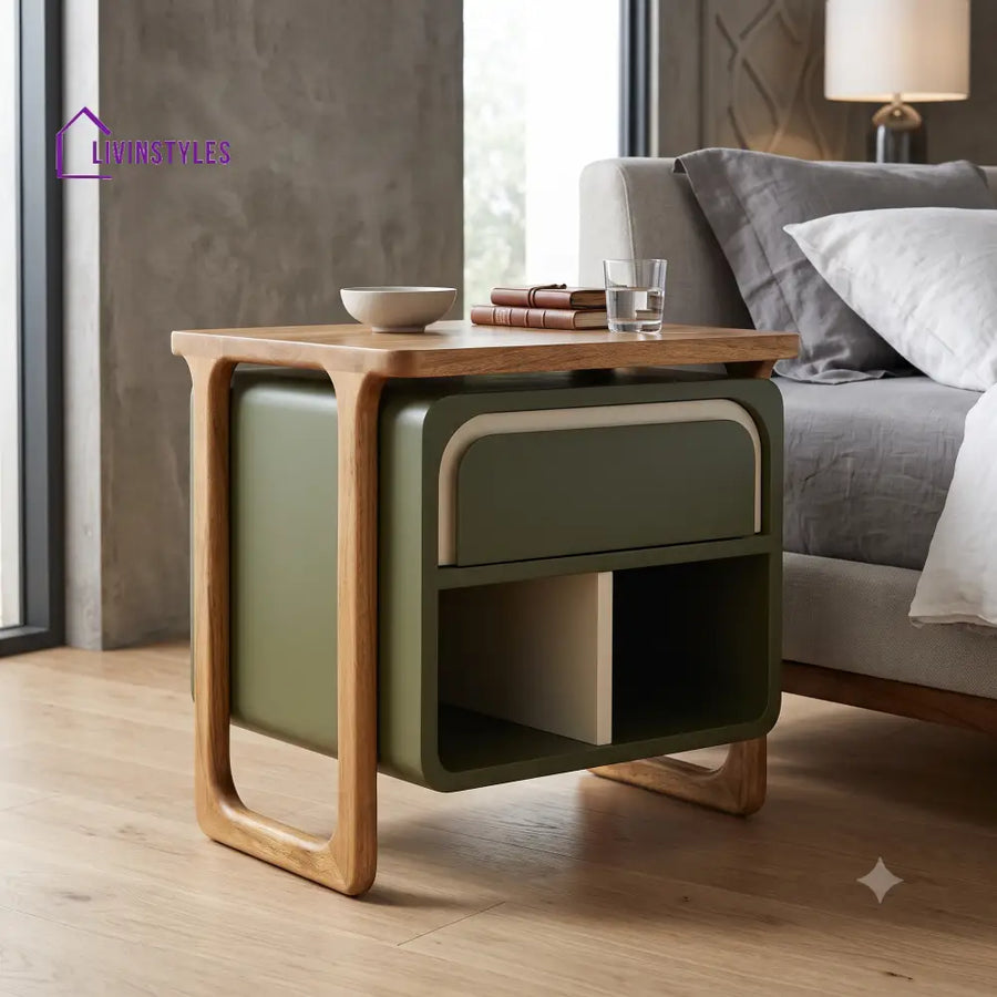 Chloé Premium Solid Wood Bedside Table | Side Table for Bedroom