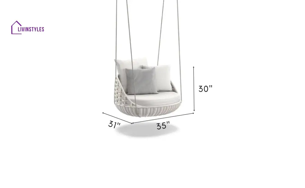 Ciro Single Seater Hanging Swing Without Stand For Balcony Garden Swing - Swings