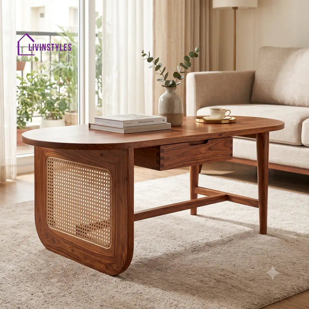 Claire Wooden Coffee Table for Living Room | Tea Table | Teapoy | Center table