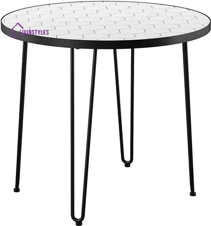 Clara Outdoor Patio Seating Set 2 Chairs and 1 Table Set (Black) Braided & Rope - Coffee Table Sets