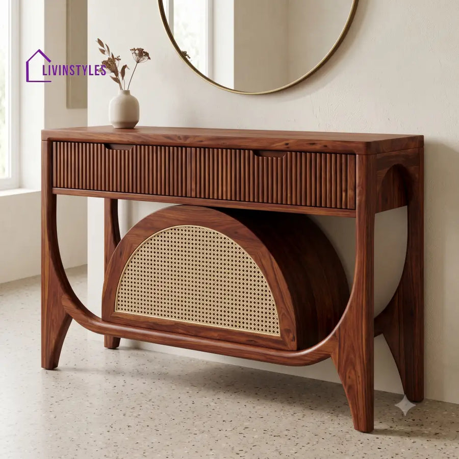 Clarisse Premium Wooden Console Table for Living Room | Entryway Table
