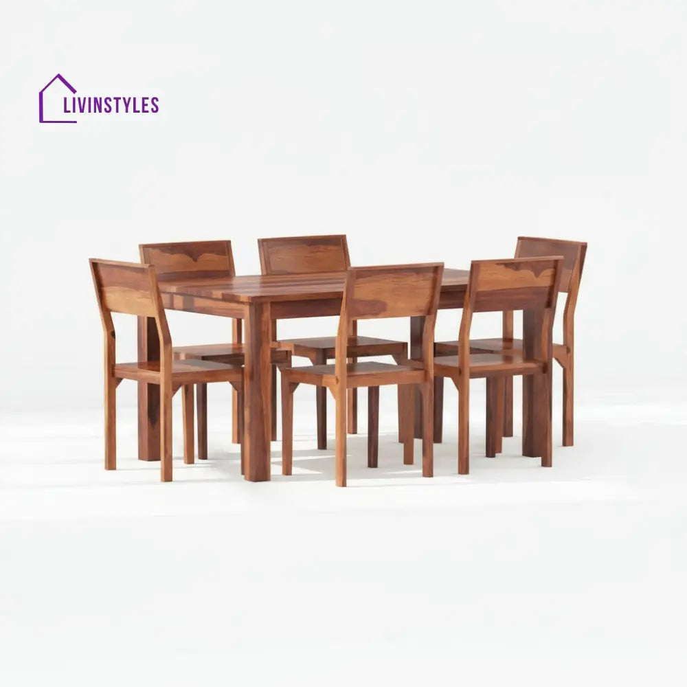 Claudia Sheesham Wood Dining Table Set HONEY / 2 SEATER