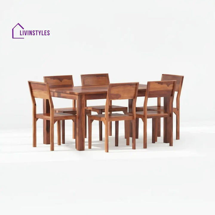 Claudia Sheesham Wood Dining Table Set HONEY / 2 SEATER