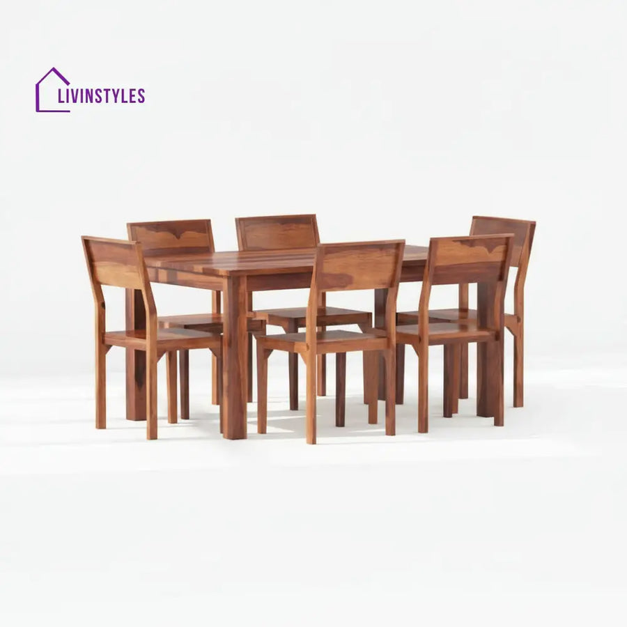 Claudia Sheesham Wood Dining Table Set HONEY / 2 SEATER