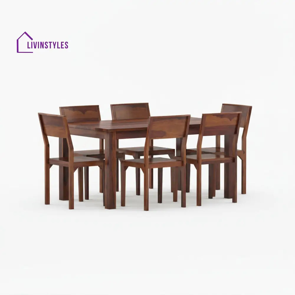 Claudia Sheesham Wood Dining Table Set WALNUT / 2 SEATER