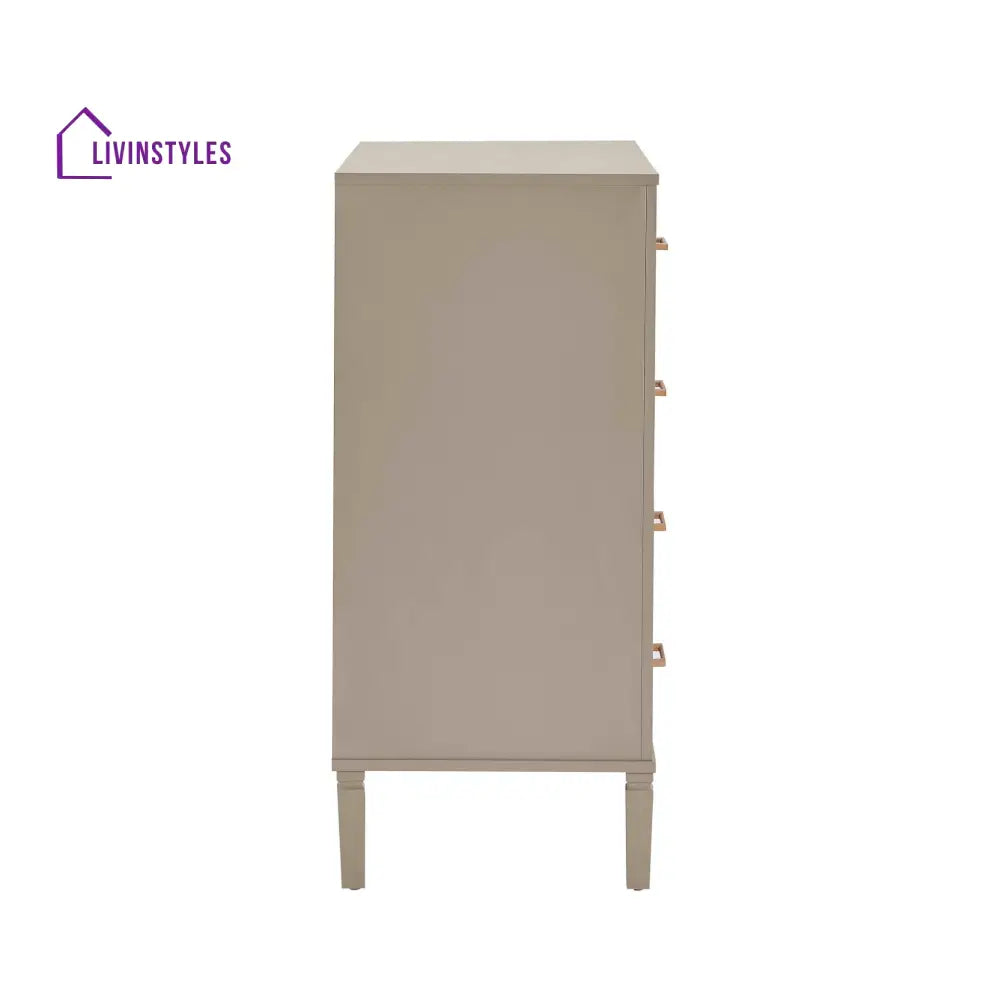 Claudio 5 Drawer Chest - Taupe Chest of Drawers