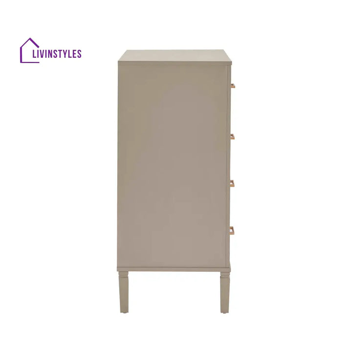 Claudio 5 Drawer Chest - Taupe Chest of Drawers