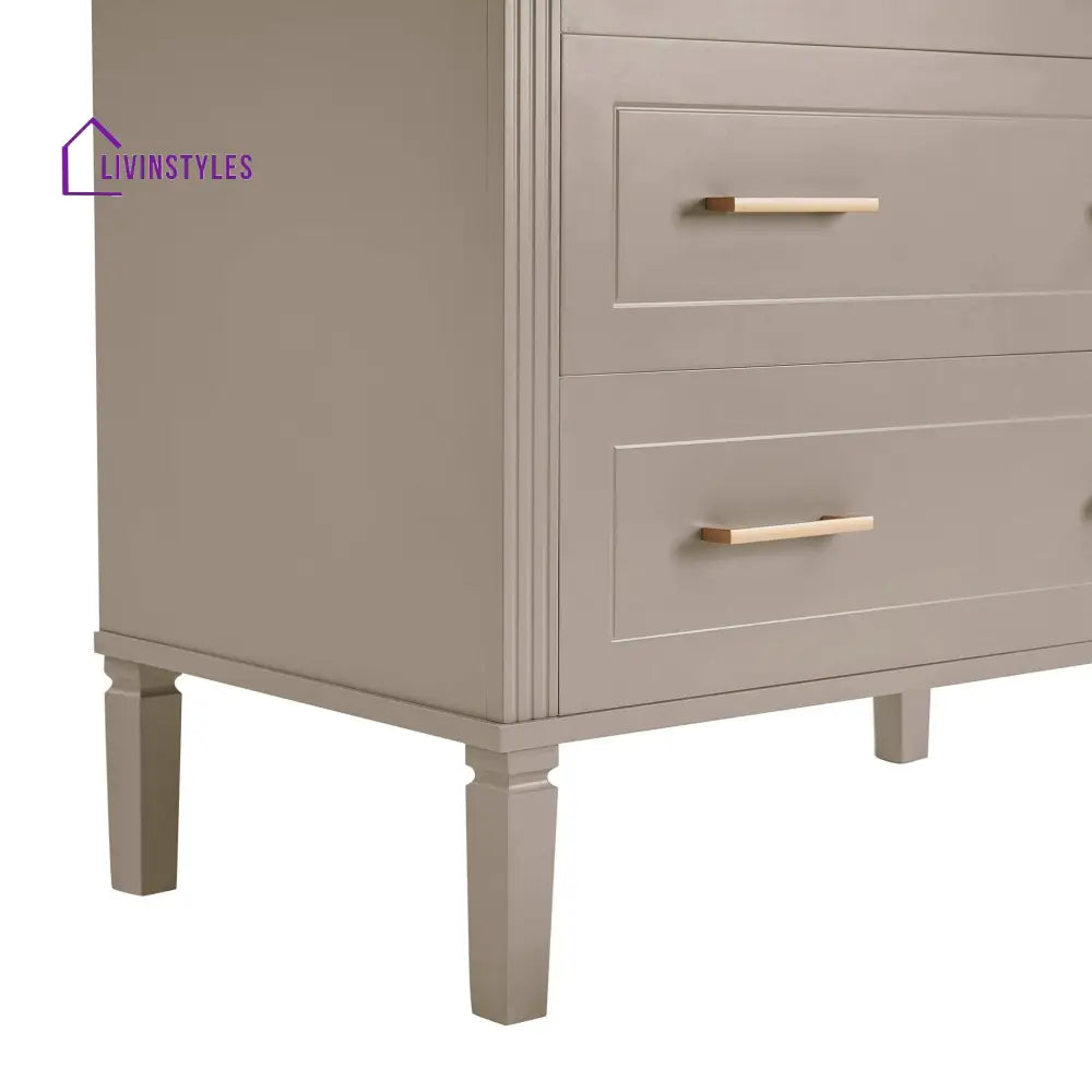Claudio 5 Drawer Chest - Taupe Chest of Drawers