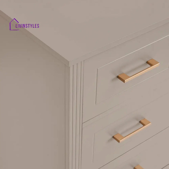 Claudio 5 Drawer Chest - Taupe Chest of Drawers