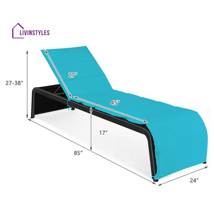 Claw Outdoor Swimming Poolside Lounger (Black) - Loungers