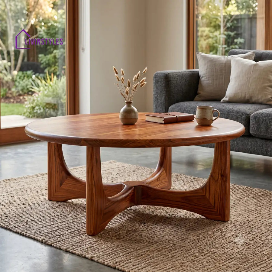 Cléa Wooden Coffee Table for Living Room | Tea Table | Teapoy | Center table