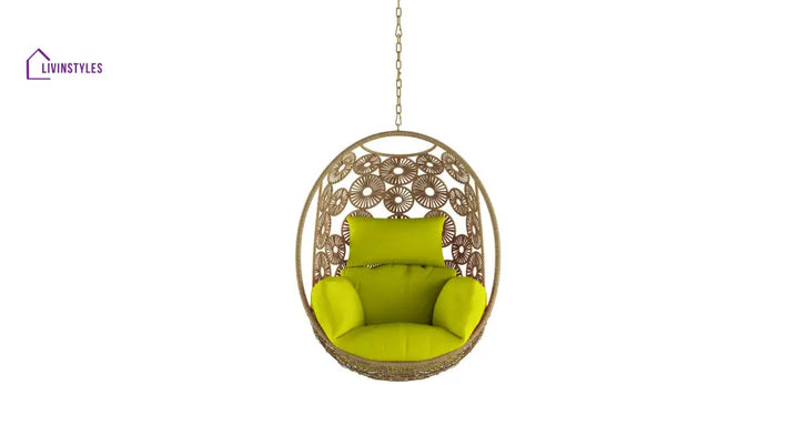 Clemente Single Seater Hanging Swing Without Stand For Balcony Garden Swing (Honey) - Swings
