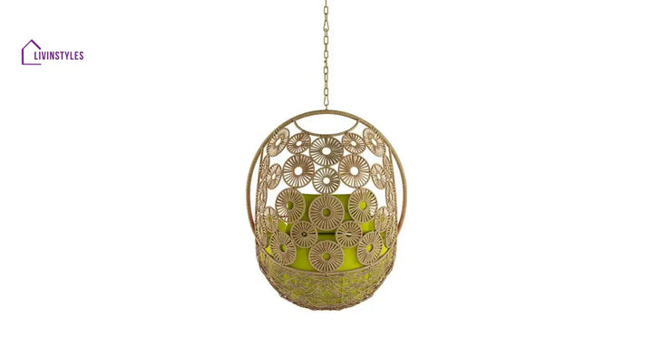 Clemente Single Seater Hanging Swing Without Stand For Balcony Garden Swing (Honey) - Swings