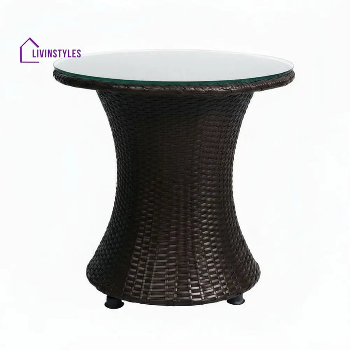Coco Outdoor Patio Seating Set 2 Chairs and 1 Table Set (Dark Brown) - Coffee Table Sets