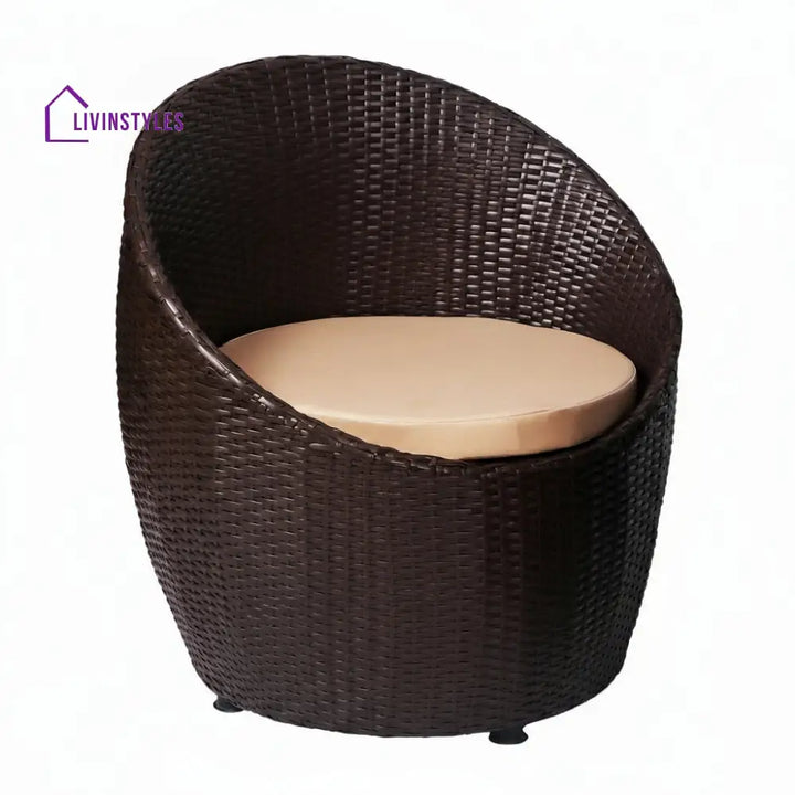 Coco Outdoor Patio Seating Set 2 Chairs and 1 Table Set (Dark Brown) - Coffee Table Sets