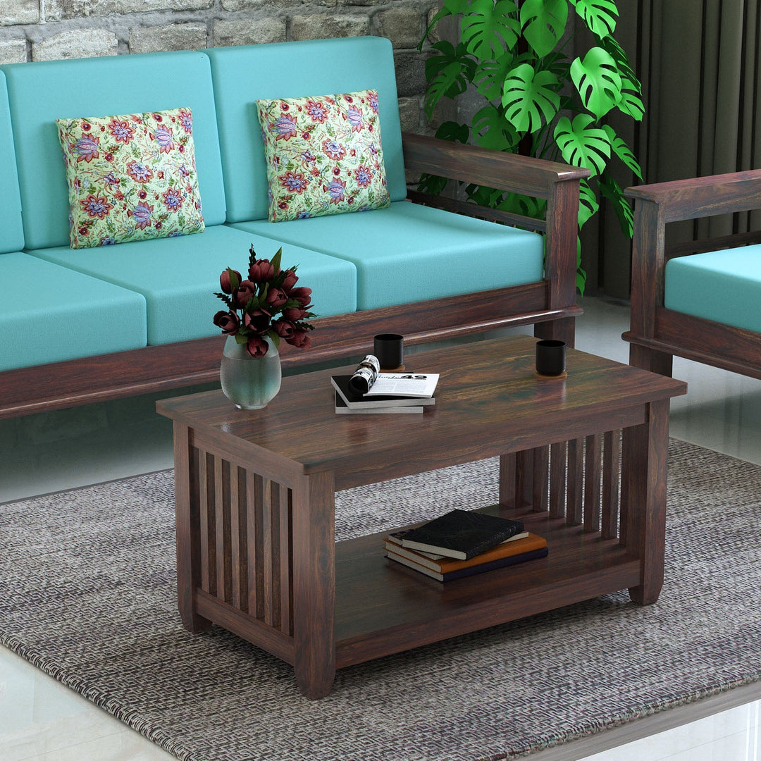 Maharaja Solid Sheesham Wood Coffee Table - 1 Year Warranty Walnut Tables