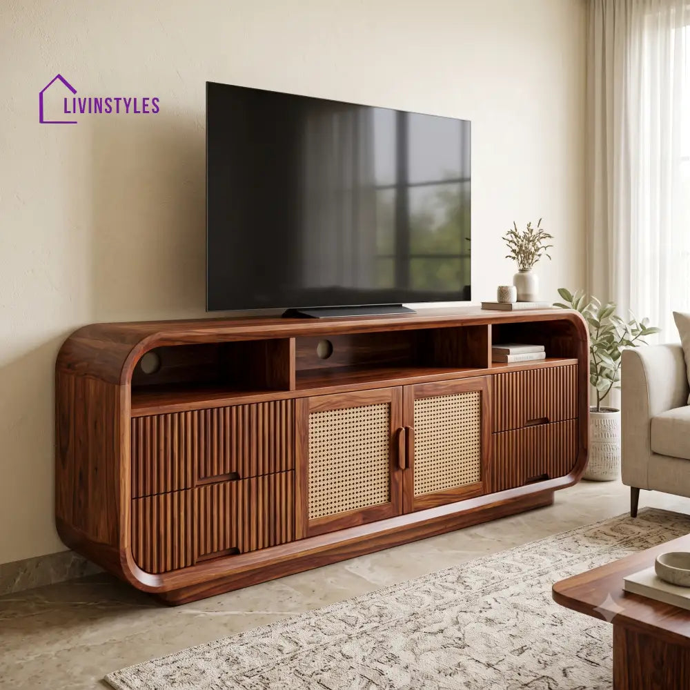 Colombe Solid Sheesham Wood Tv Unit for Living Room | Tv Cabinet | Tv Console Unit