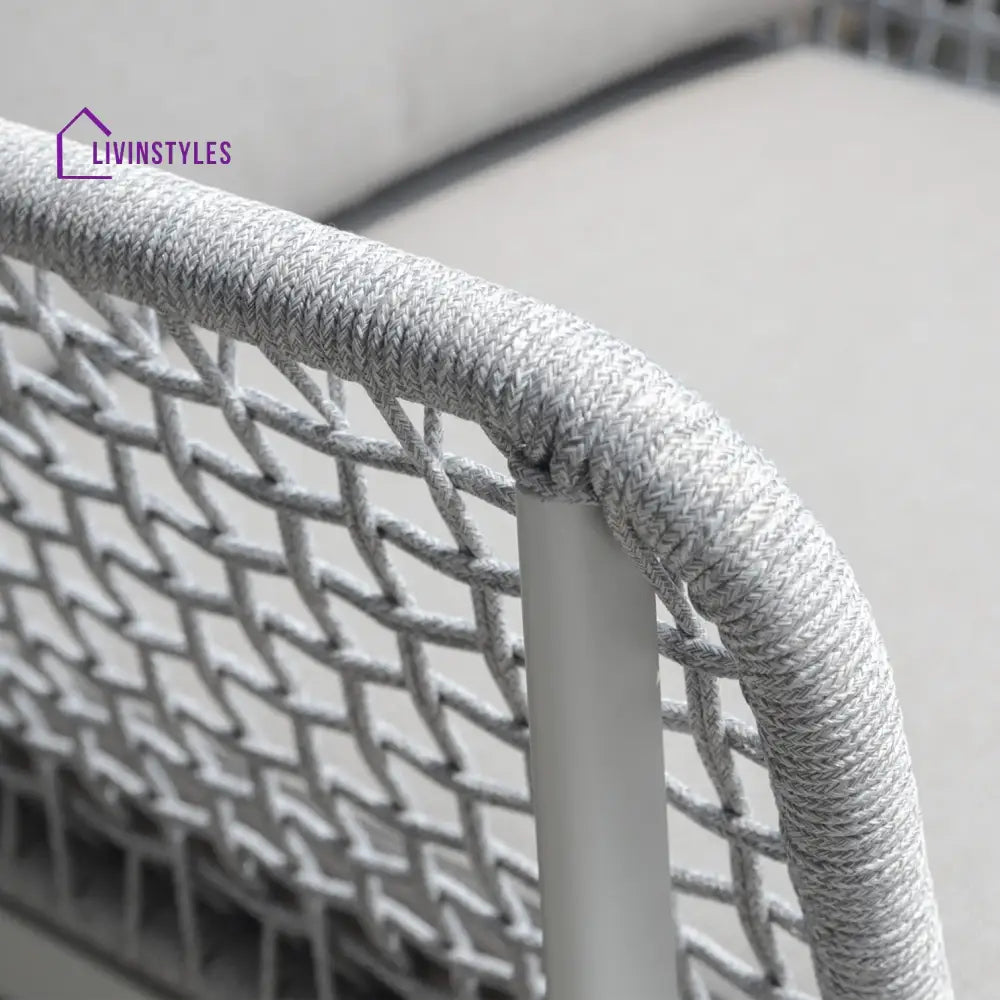 Colten Outdoor Garden Balcony Sofa Set 5 Seater and 1 Center Table Set Braided & Rope (Grey) - Sofa Sets