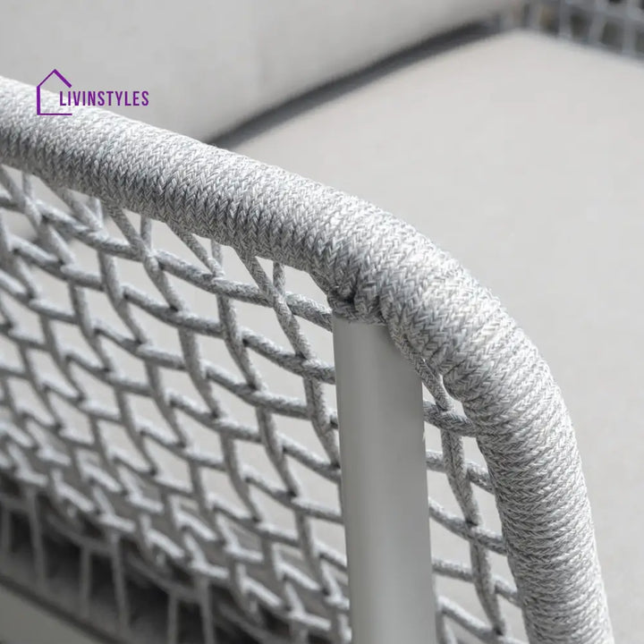 Colten Outdoor Garden Balcony Sofa Set 5 Seater and 1 Center Table Set Braided & Rope (Grey) - Sofa Sets