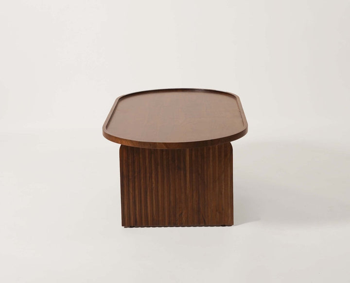 Arina Solid Wood Oval Coffee Table | Wooden Coffee Table for Living Room Coffee Table