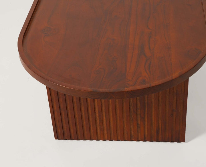 Arina Solid Wood Oval Coffee Table | Wooden Coffee Table for Living Room Coffee Table
