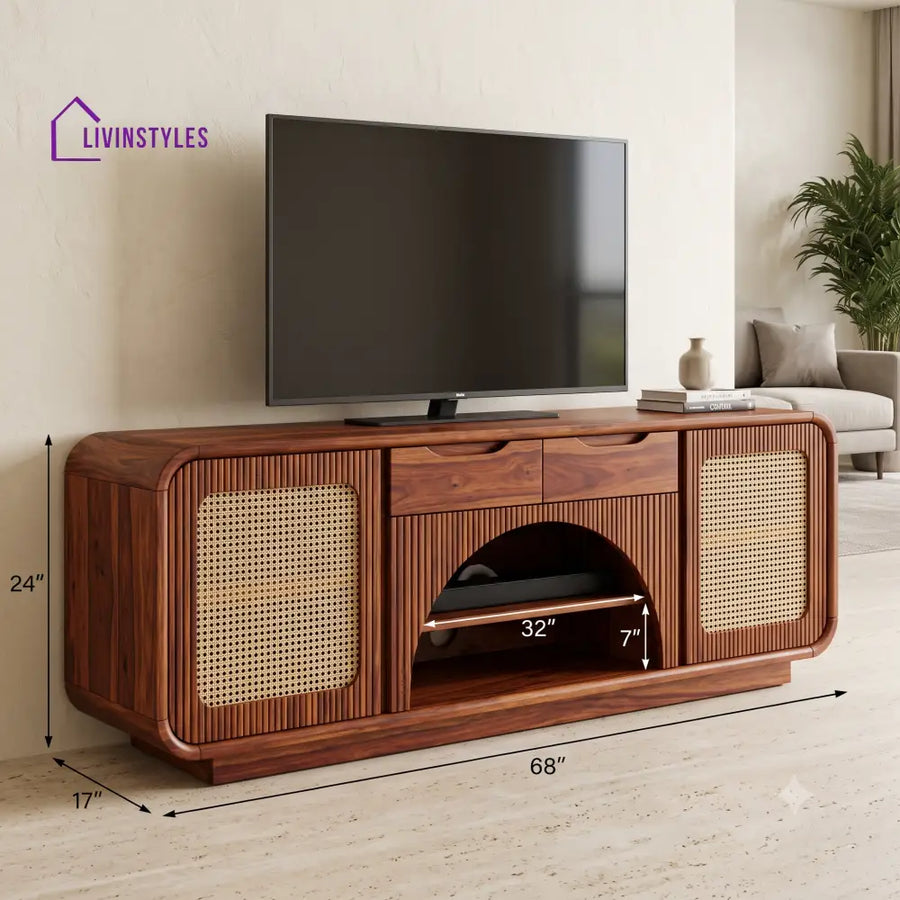 Côme Solid Sheesham Wood Tv Unit for Living Room | Tv Cabinet | Tv Console Unit