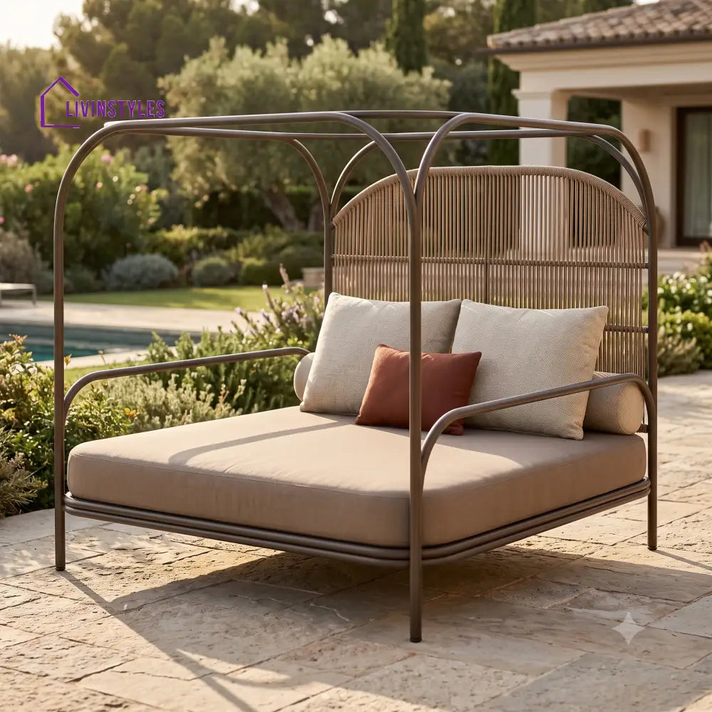 Constance Premium Outdoor Day Bed in Metal Frame with Powder Coated & Rope