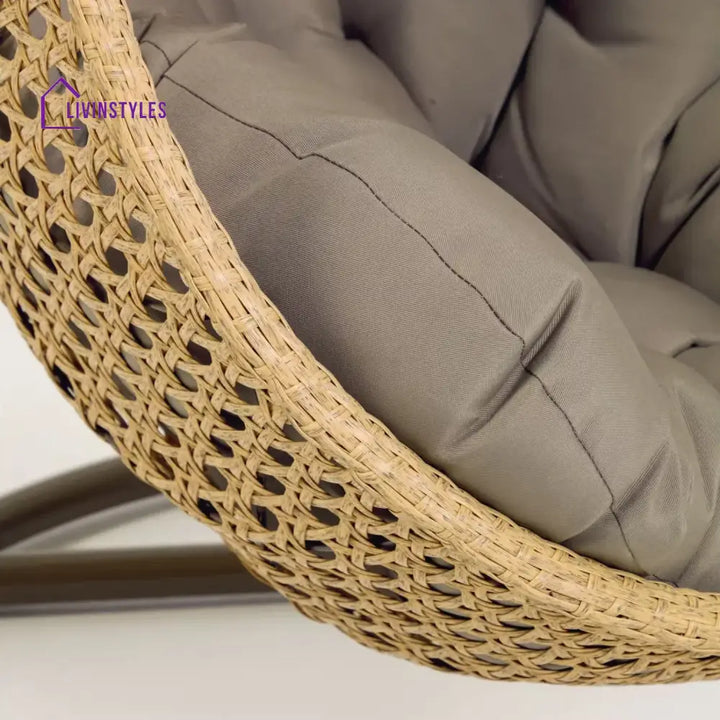 Consuelo Egg Swing Chair (Beige and Dark Grey) - Swing