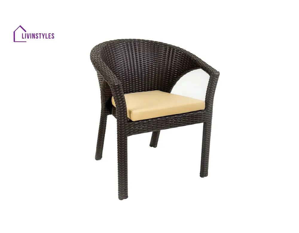 Conti Outdoor Patio Dining Set 6 Chairs and 1 Table (Dark Brown) - Dining sets