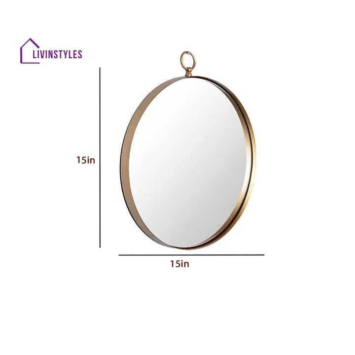 Copper Bordered Designer Metal Wall Mirror