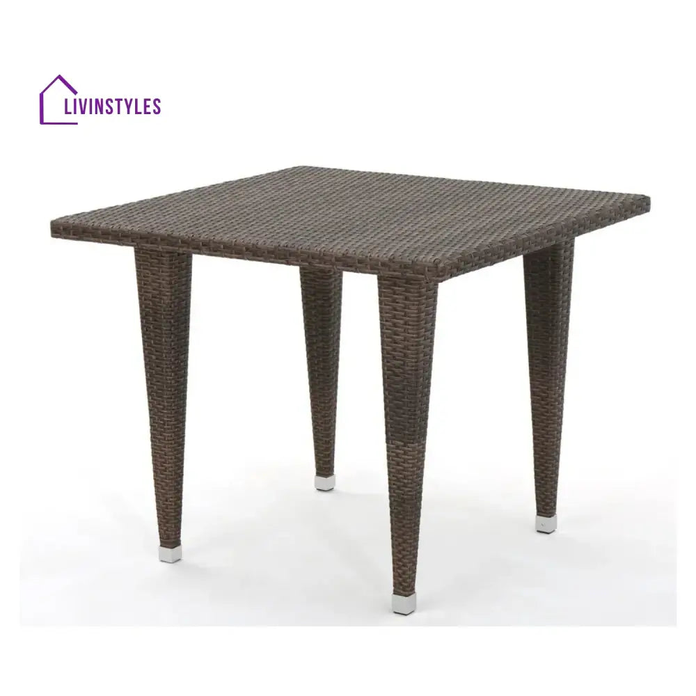 Coralie Outdoor Wicker Patio Counter Height Table (Dark Brown) - Table