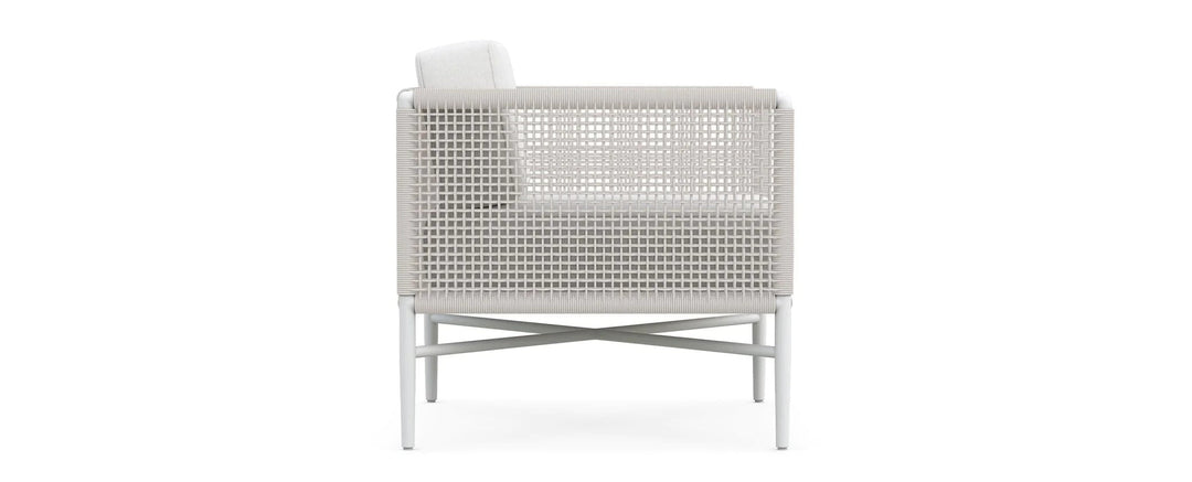 Roza Outdoor Garden Balcony Sofa Set 2 Seater and 2 Single Seater With 1 Center Table Set, Braid & Rope (White + Beige)