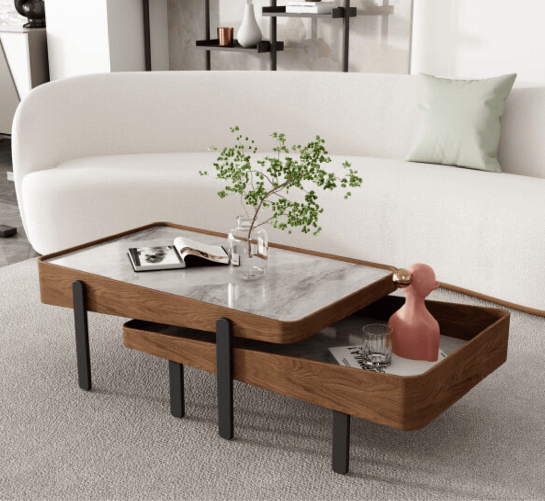 Zakhar Wooden Nesting Centre Tables Coffee Table