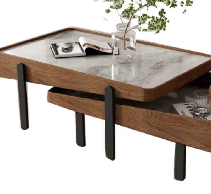 Zakhar Wooden Nesting Centre Tables Coffee Table