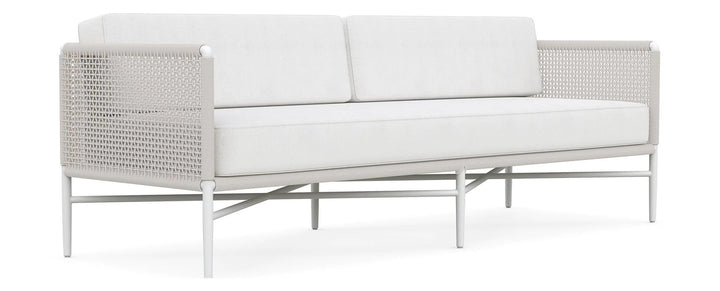 Roza Outdoor Garden Balcony Sofa Set 2 Seater and 2 Single Seater With 1 Center Table Set, Braid & Rope (White + Beige)