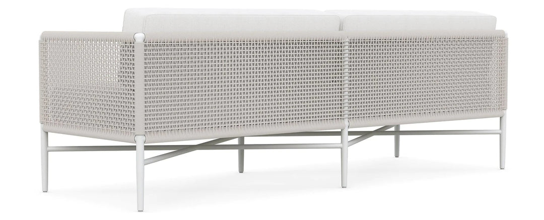 Roza Outdoor Garden Balcony Sofa Set 2 Seater and 2 Single Seater With 1 Center Table Set, Braid & Rope (White + Beige)