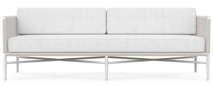 Roza Outdoor Garden Balcony Sofa Set 2 Seater and 2 Single Seater With 1 Center Table Set, Braid & Rope (White + Beige)