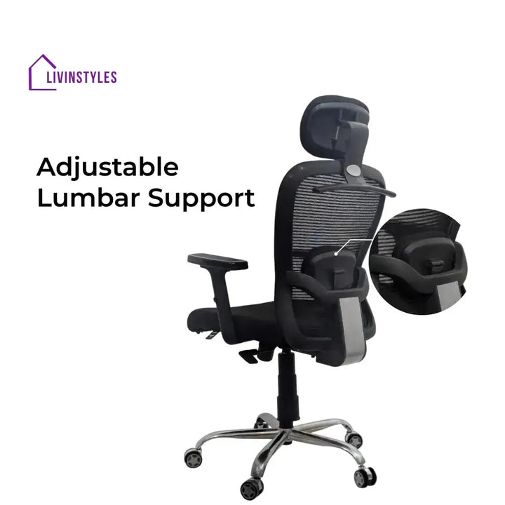 Cosmic Horizon Black Headrest Office Chair