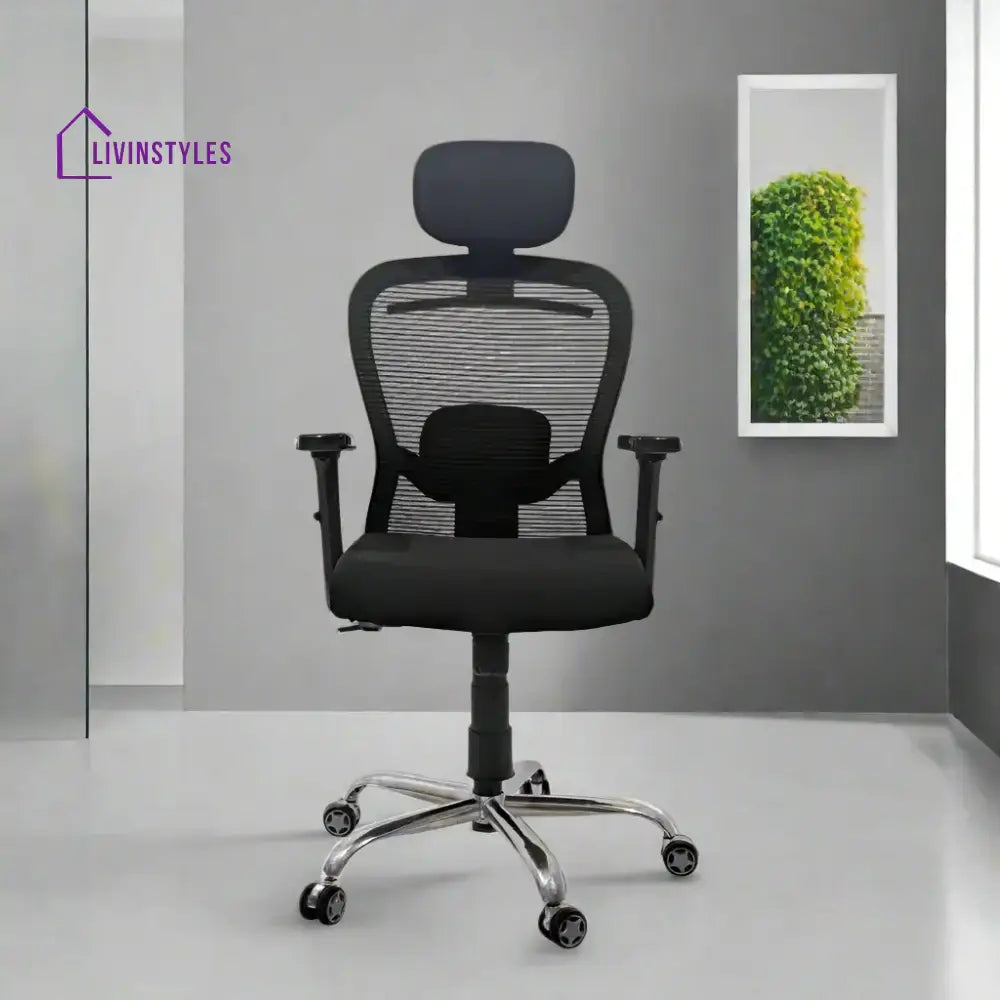 Cosmic Horizon Black Headrest Office Chair