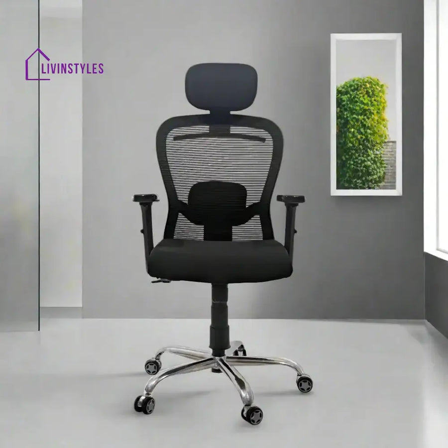 Cosmic Horizon Black Headrest Office Chair