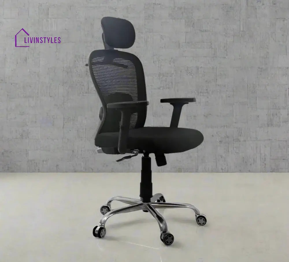 Cosmic Horizon Black Headrest Office Chair