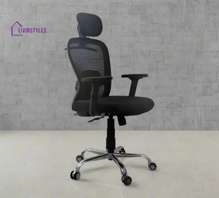 Cosmic Horizon Black Headrest Office Chair